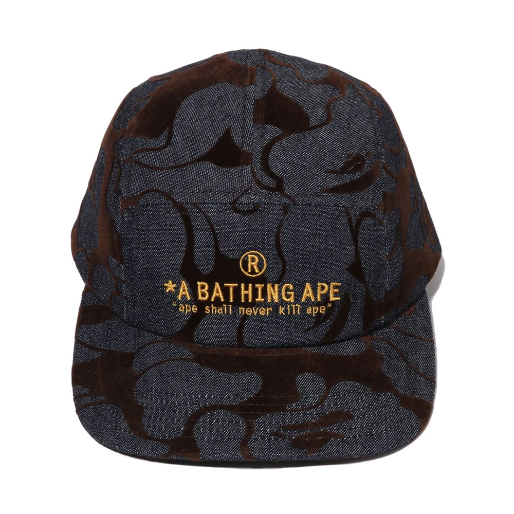 베이프 모자 CAMO FLOCKED DENIM JET CAP 1L80-180-014 - 상세 이미지 2