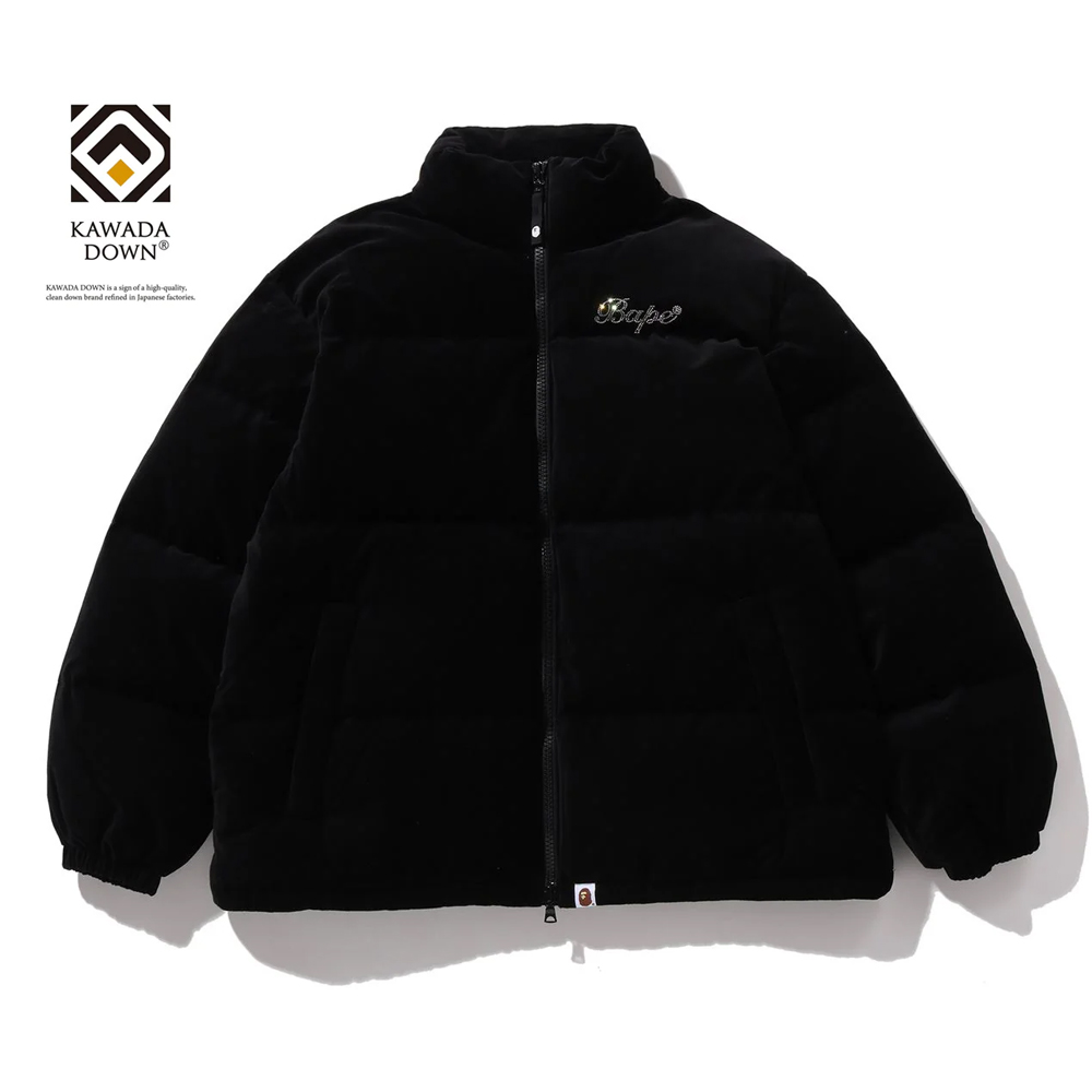 베이프 우먼즈 점퍼 CRYSTAL STONE LOGO VELOUR DOWN JACKET 1L80-244-005 - 상세 이미지 2
