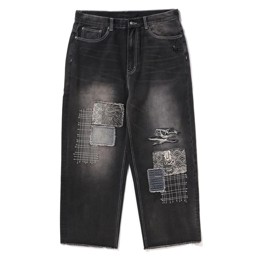 베이프 바지 SASHIKO PATCHWORK JEANS 1L70-150-301 - 상세 이미지 2