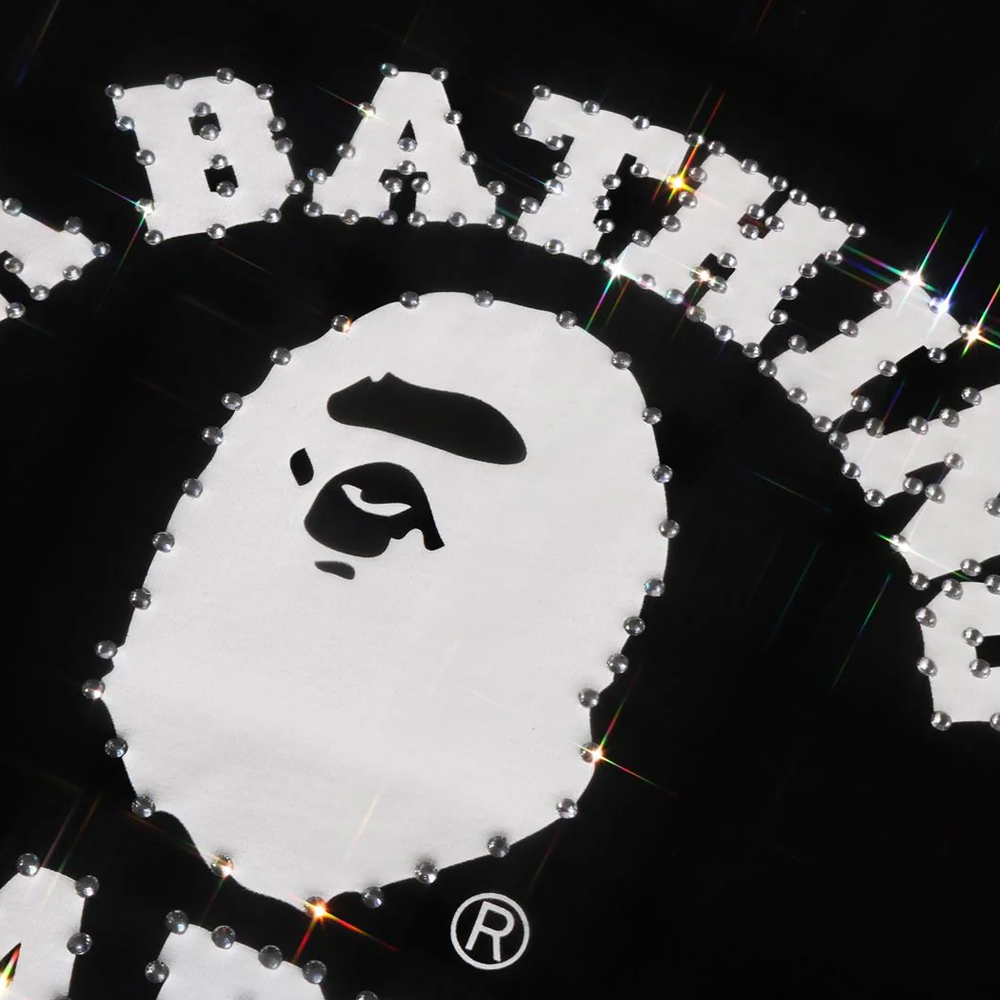 베이프 우먼즈 반팔티 CRYSTAL STONE COLLEGE TEE 1L80-210-068 - 상세 이미지 4
