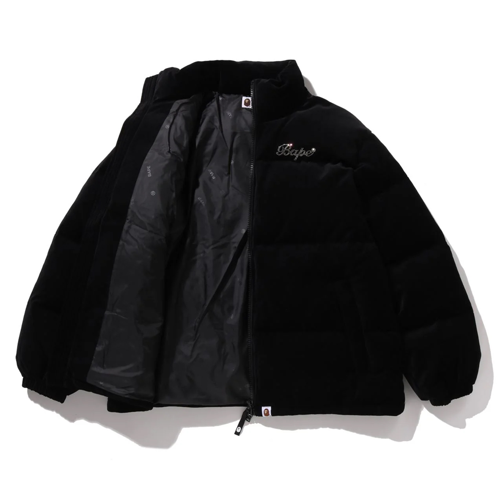 베이프 우먼즈 점퍼 CRYSTAL STONE LOGO VELOUR DOWN JACKET 1L80-244-005 - 상세 이미지 3