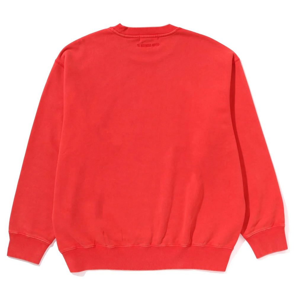 베이프 맨투맨 GARMENT DYE ONE POINT RELAXED FIT CREWNECK SWEATSHIRT 1L80-113-307 - 상세 이미지 5