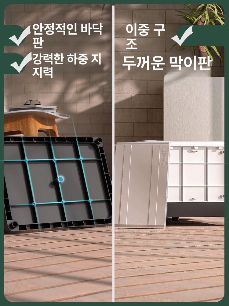 라탄 모듈플랜트박스 사각화분 베란다텃밭 저면관수 화분 60x40x23 18cm 36l 바퀴 있음 화이트 구멍있음 - 상세 이미지 3