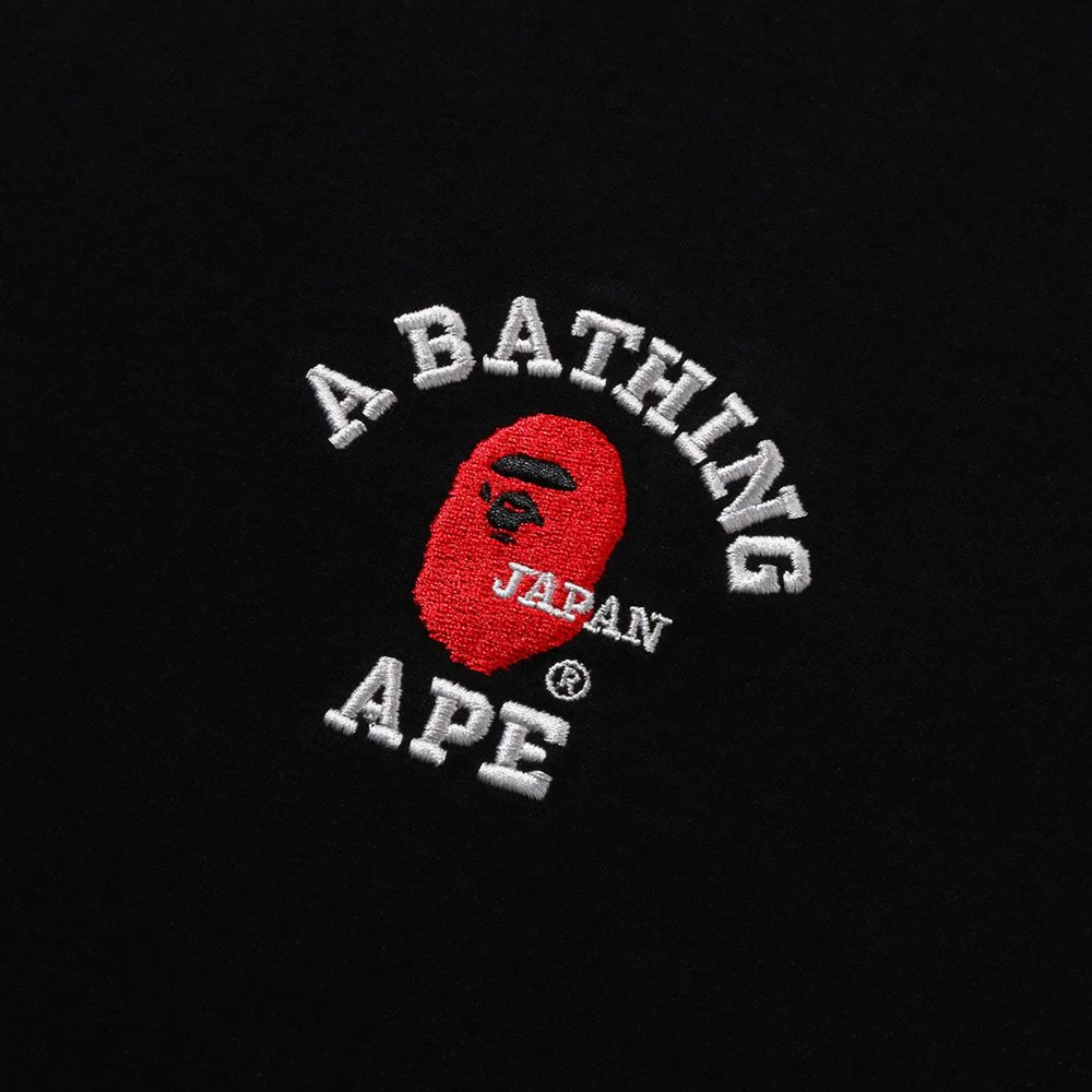 베이프 반팔티 COLLEGE ONE POINT EMBROIDERY TEE 1L72-110-031 - 상세 이미지 4