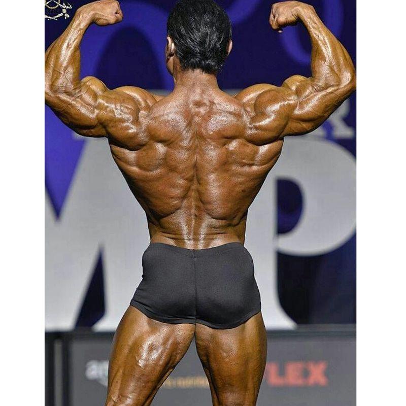 보디빌딩 트렁크 무광 경기복 스포츠 삼각 대회 스판덱스 블랙 매트 평각 M - 상세 이미지 2
