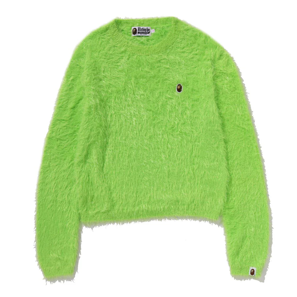 베이프 우먼즈 스웨터 ONE POINT SHAGGY SWEATER 1L80-220-003 - 메인 이미지
