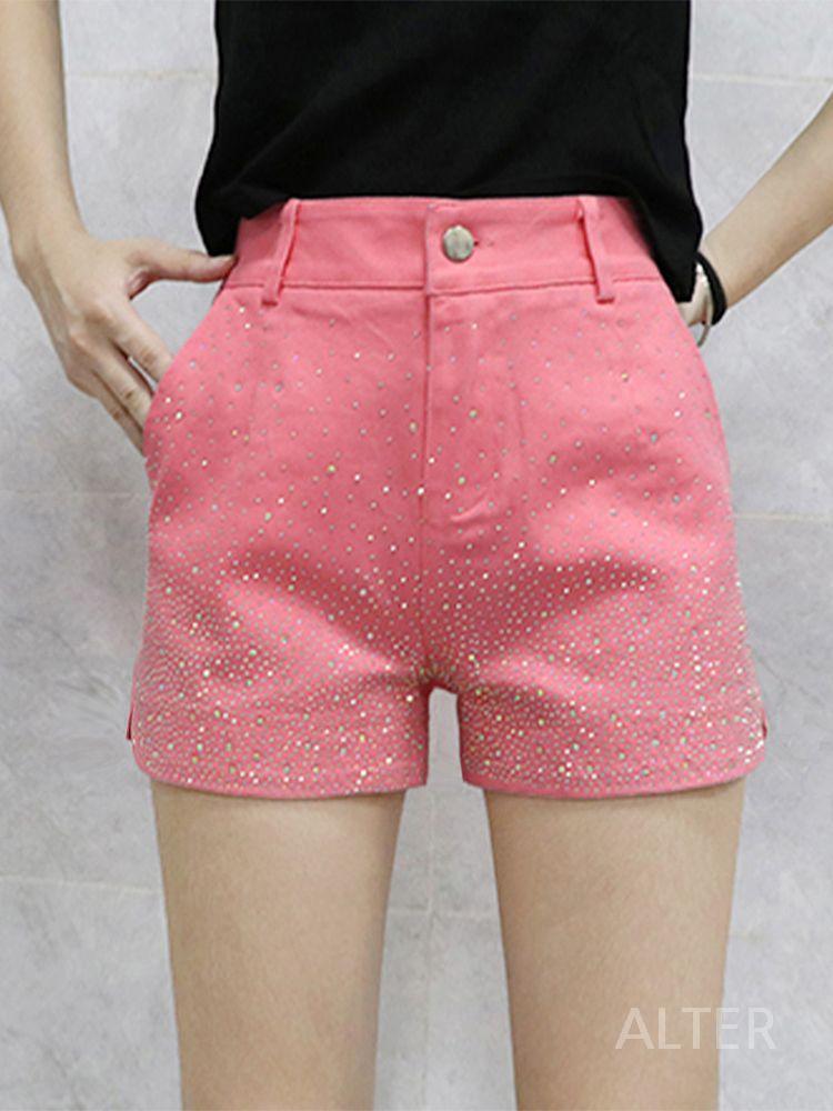 댄스복 반바지 공연 난타 무대 반짝이 스포츠 여성 블랙 S 40-47.5kg - 상세 이미지 5