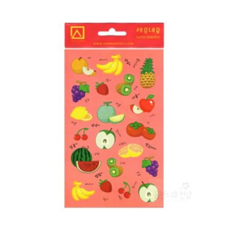 [울언니추천샵] 과일 스티커 사과 딸기 바나나 데코스티커 귀여운스티커 폰꾸미기스티커 폰꾸미기 스티커꾸미기