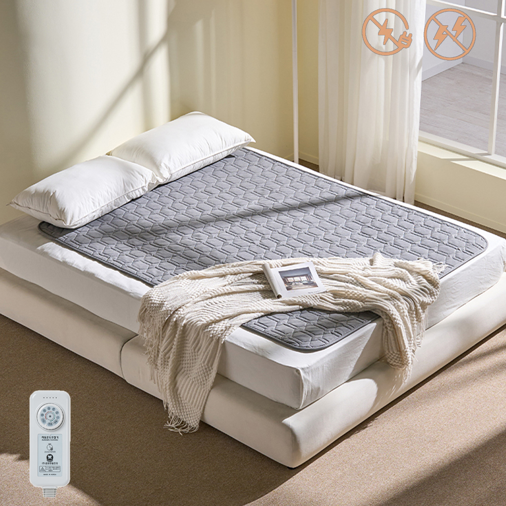 곰표한일 전기요 무자계 탄소매트 안전 온열매트 사계절용 전자파 차단 미니싱글