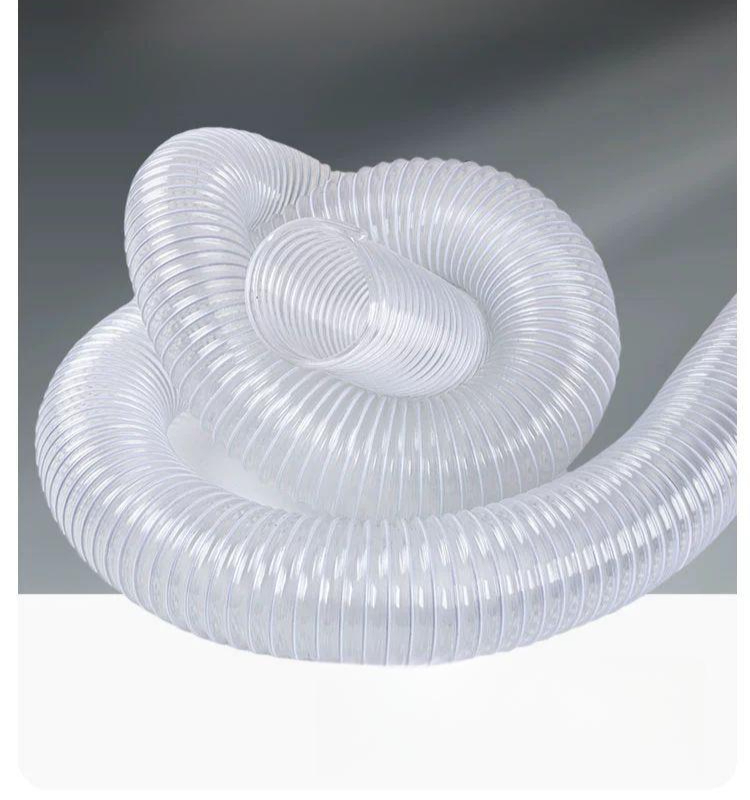 PVC 투명호스 덕트 닥트호스 집진 집진기 집진호스 플렉시블 투명 주름관 진공 흡진 투명 10m 30mm - 상품 이미지