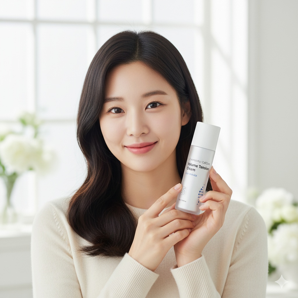 탄력 링클 케어 뉴셀큐어 볼륨 텐션 크림 30g 저분자 콜라겐 주름개선 기능성 - 상품 이미지