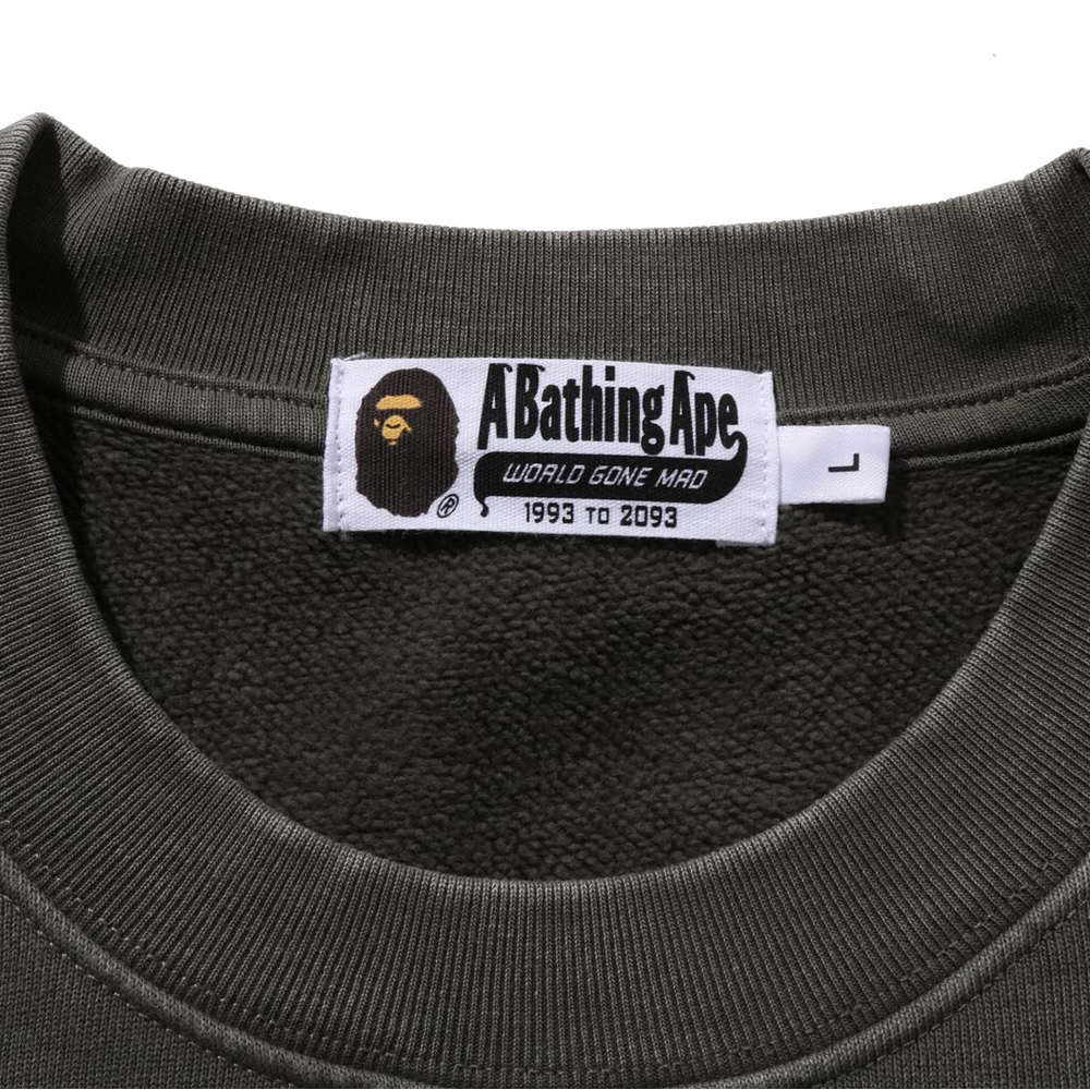 베이프 맨투맨 GARMENT DYE COLLEGE RELAXED FIT CREWNECK SWEATSHIRT 1L80-113-308 - 상세 이미지 4