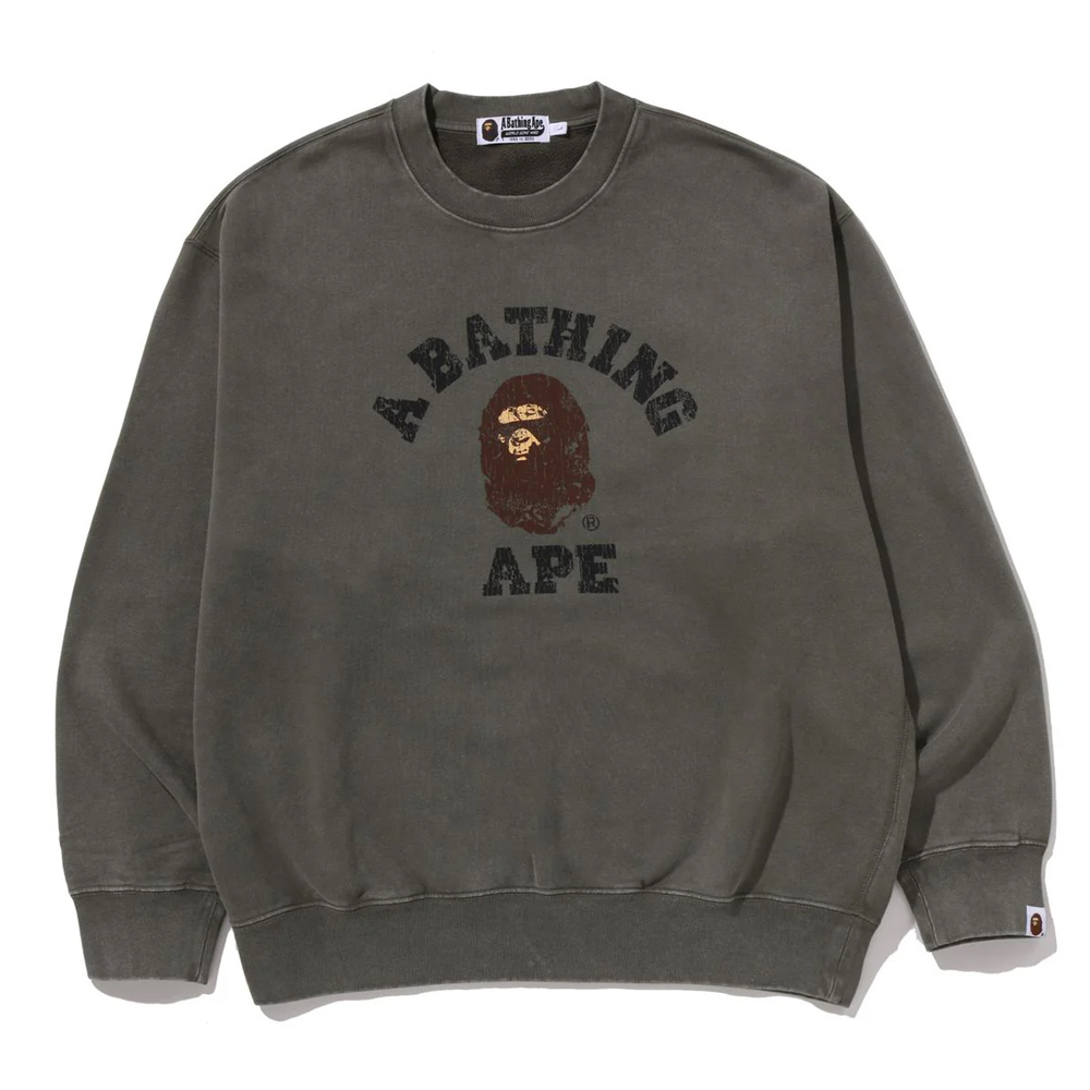 베이프 맨투맨 GARMENT DYE COLLEGE RELAXED FIT CREWNECK SWEATSHIRT 1L80-113-308 - 상세 이미지 2
