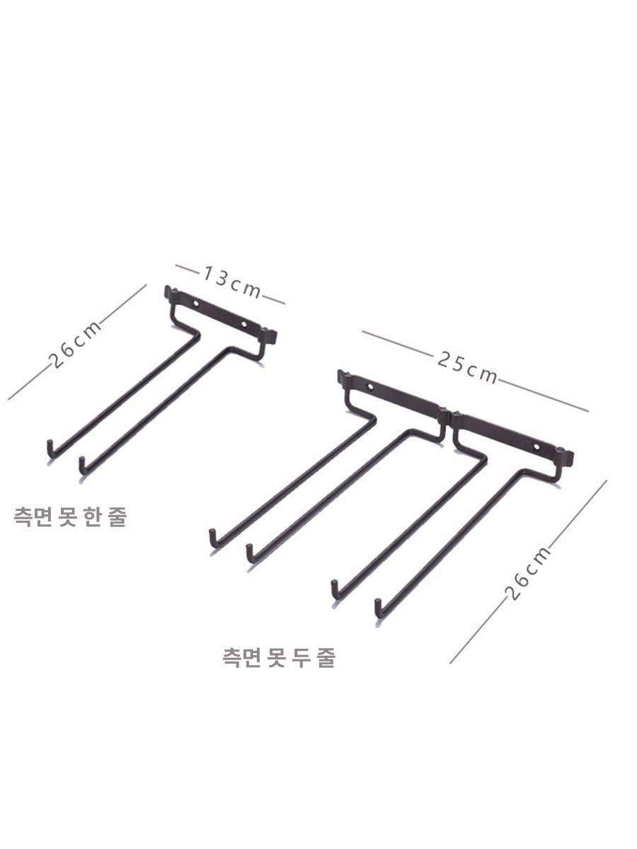 고정형 와인거치대 와인랙 잔선반 진열대 와인잔정리 철제 거치대 와인컵걸이 스테인리스 스틸 1단 - 상세 이미지 3