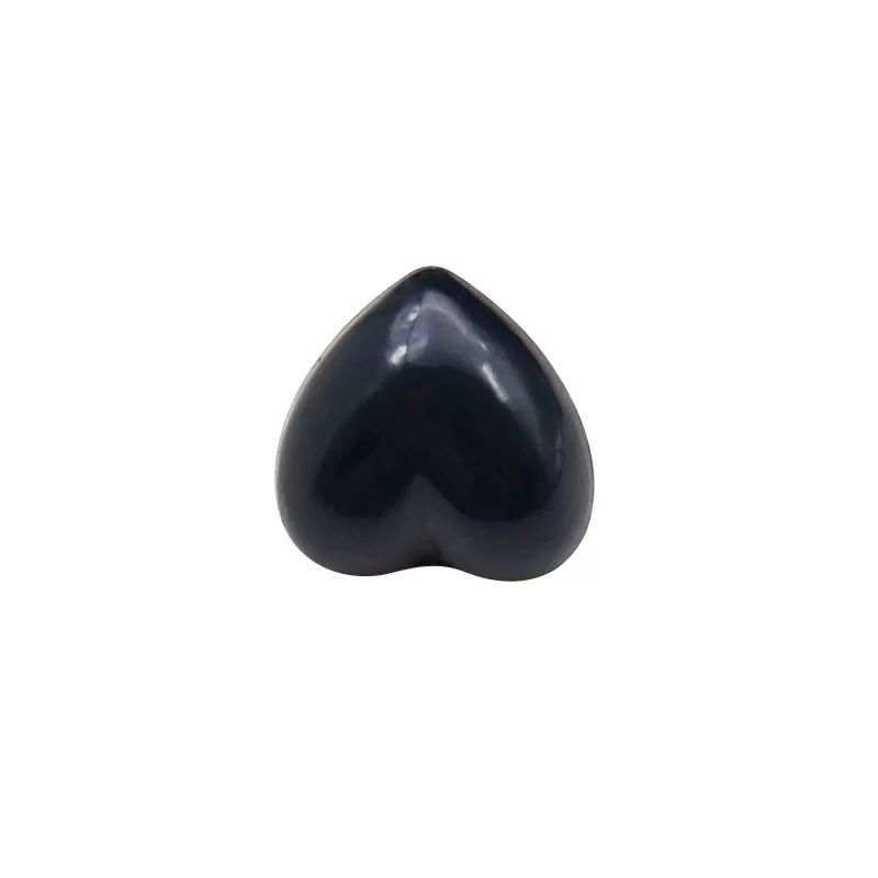 올록볼록 하트 단추 디자인 키즈 옷 수선 고급스러운 무지개 플라스틱 블랙 12.5mm - 상품 이미지