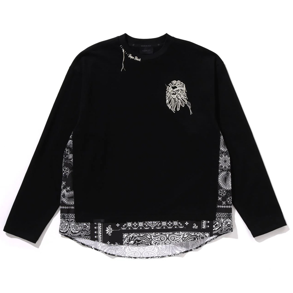 베이프 긴팔티 SIDE SLITTED LONG SLEEVES TEE 1L70-111-301 - 상품 이미지