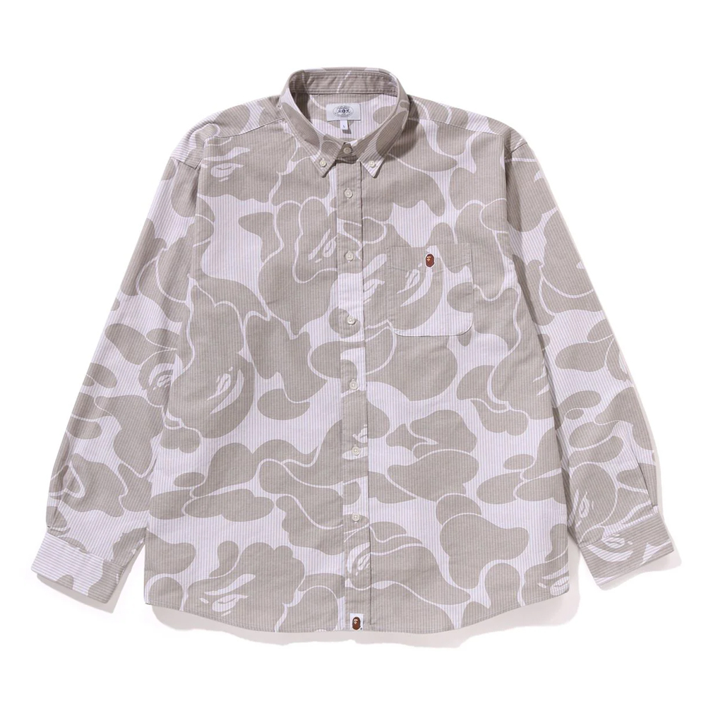 베이프 셔츠 STRIPE CAMO RELAXED FIT SHIRT 1L70-131-002 - 메인 이미지