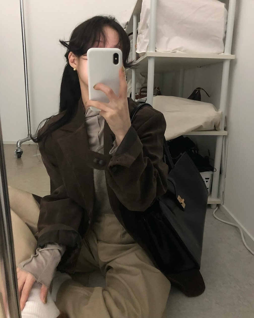 보던 여성 가을 골덴 오버핏 루즈핏 자켓 - 상품 이미지