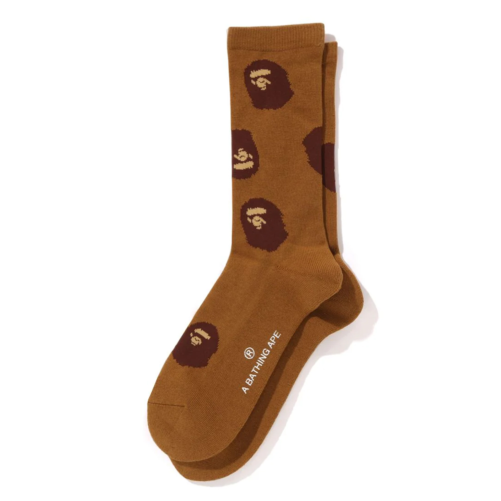 베이프 양말 APE HEAD PATTERN SOCKS 1L80-184-004 - 메인 이미지