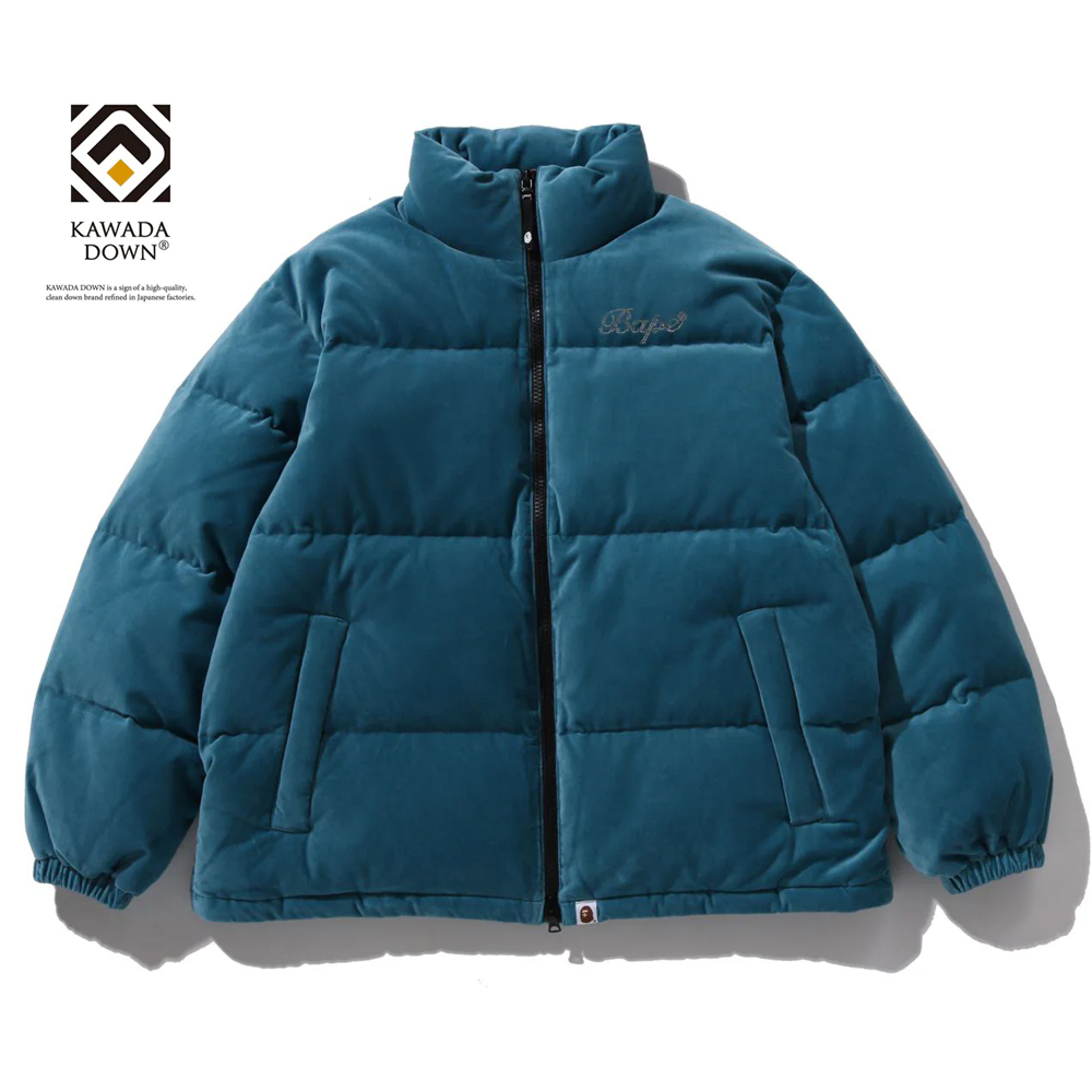 베이프 우먼즈 점퍼 CRYSTAL STONE LOGO VELOUR DOWN JACKET 1L80-244-005 - 상품 이미지