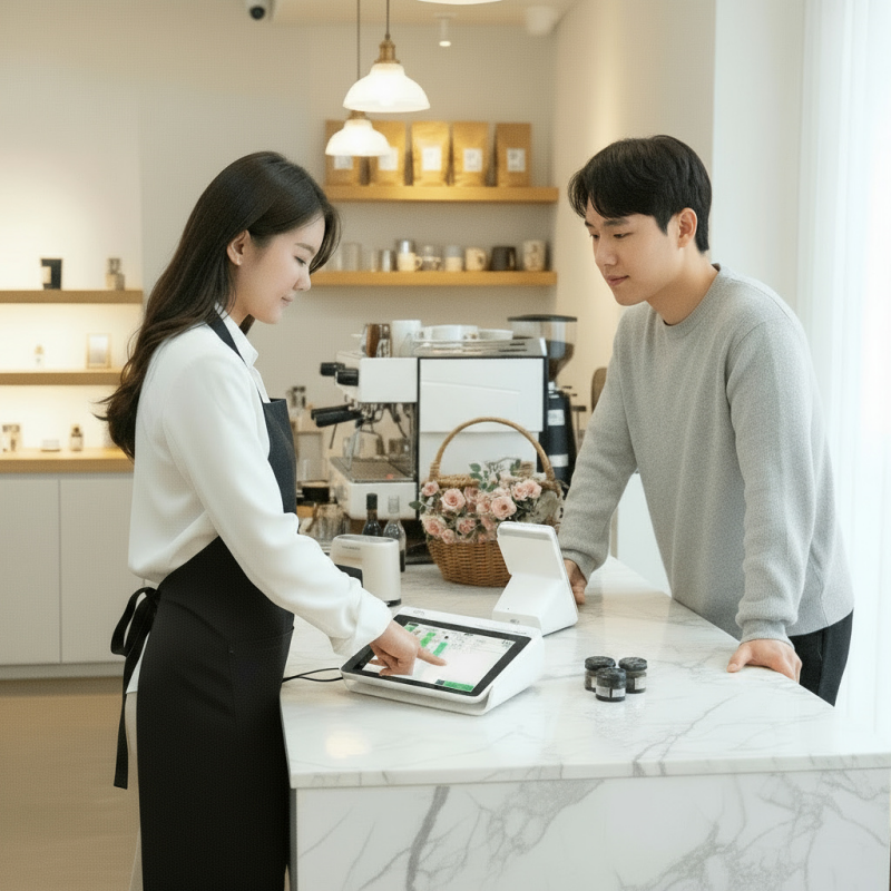 페이앤 일체형 포스기 네이버플레이스 예약 연동 토스프론트 애플페이 카드단말기 POS - 메인 이미지