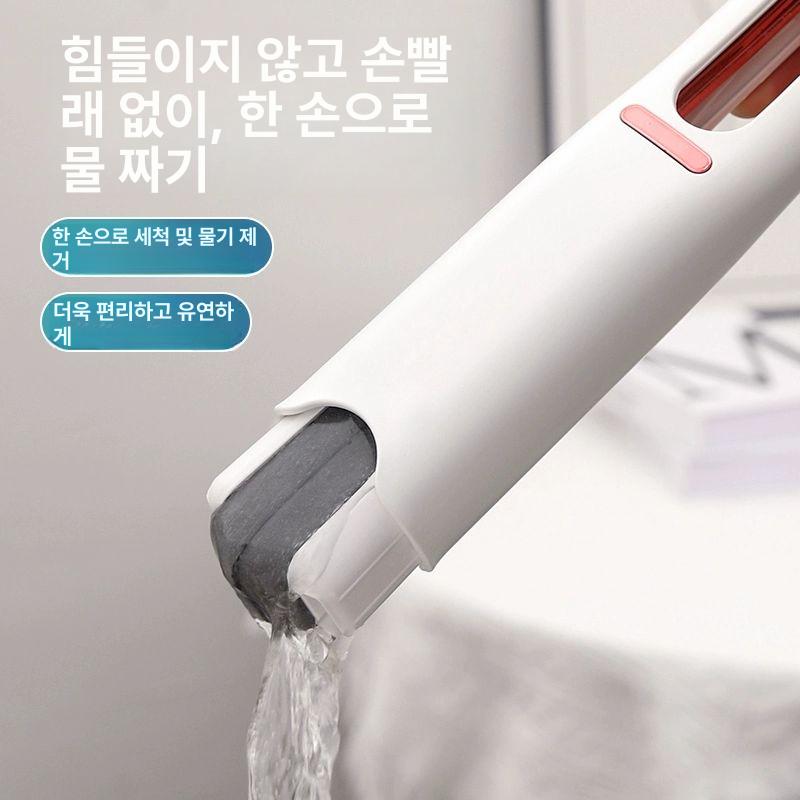 스틱행주 다용도 만능스틱 머리 직물 욕실 설거지 수건 청소스틱 벽부착 주방행주 소형 대걸레+스펀지 헤드 1개 - 상세 이미지 4