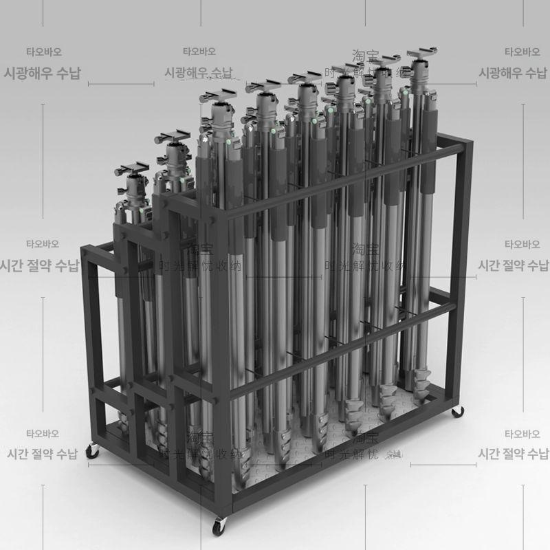 시트지 거치대 촬영 소품 걸이대 행거 배경지 정리대 블랙 18개 수납 격자간격12x12cm - 상세 이미지 4