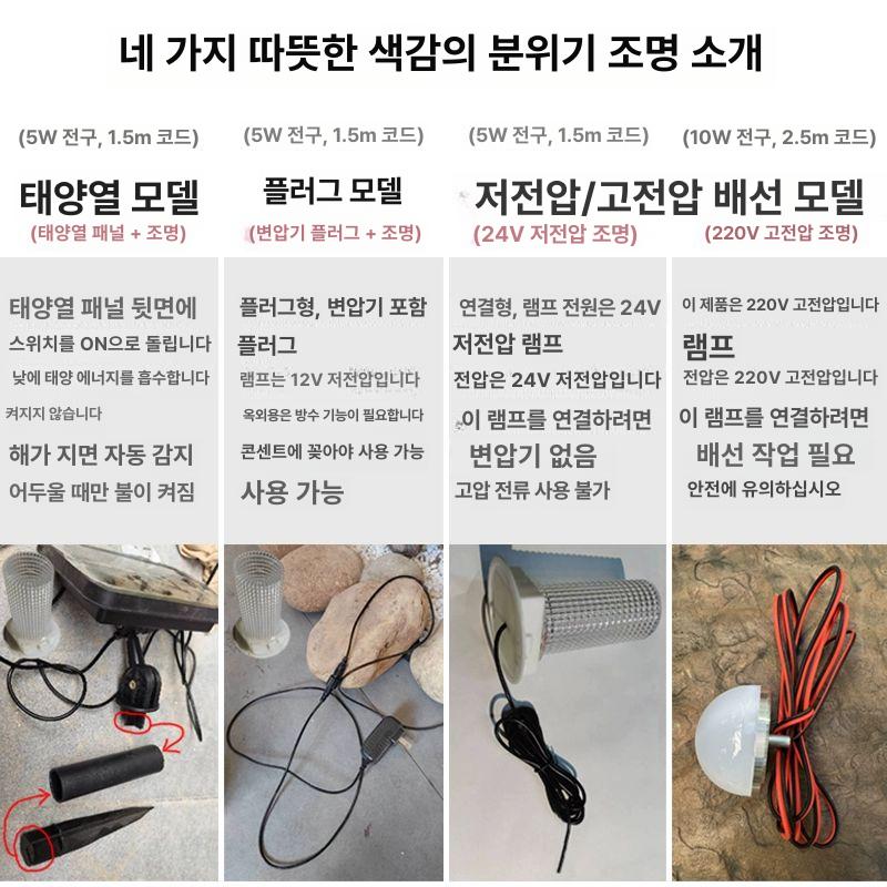 야외 석등 화단 조명 태양광 돌탑 정원꾸미기 잔디등 태양광 - 상세 이미지 5