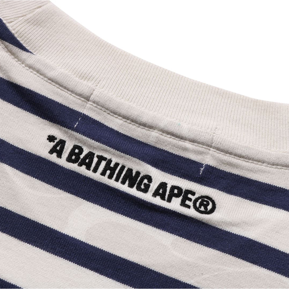 베이프 긴팔티 SOLID CAMO ONE POINT RELAXED FIT STRIPE LS TEE 1L80-111-304 - 상세 이미지 4