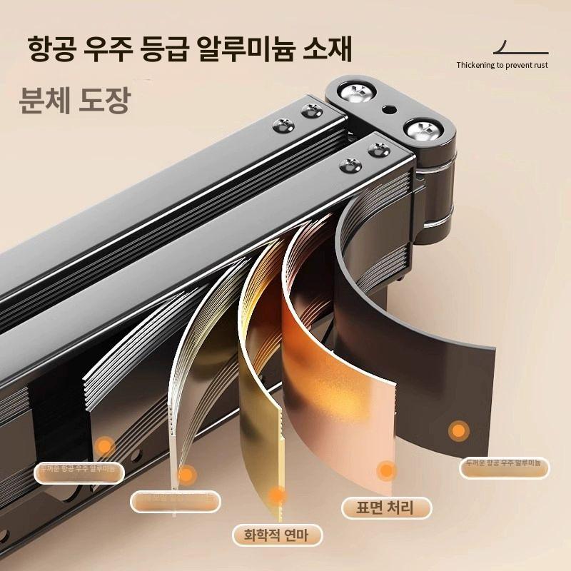 접이식샤워커튼 욕실 샤워 파티션 무타공 가림막 방수 그레이 젠틀맨그레이 2단 폭80높이180 규격 없음 - 상세 이미지 5