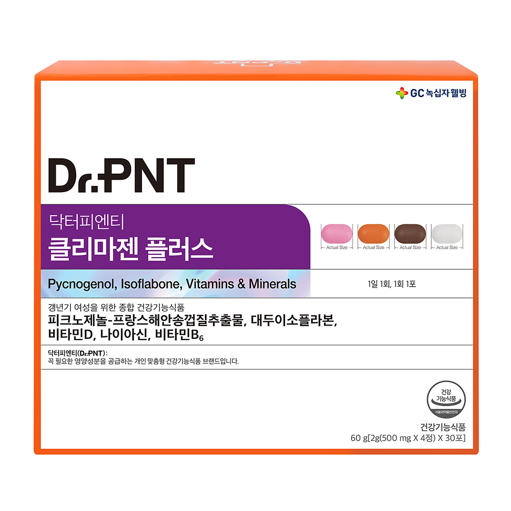 닥터피엔티 클리마젠 플러스 피크노제놀 파이토젠 갱년기영양제 30포, 1개 - 상품 이미지
