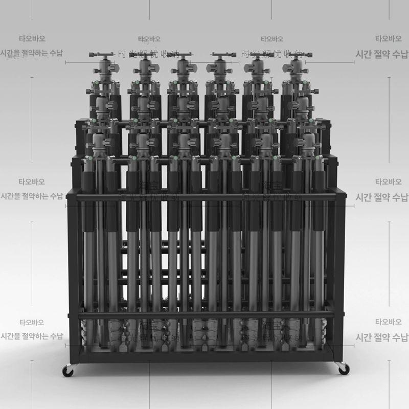 시트지 거치대 촬영 소품 걸이대 행거 배경지 정리대 블랙 18개 수납 격자간격12x12cm - 상세 이미지 3