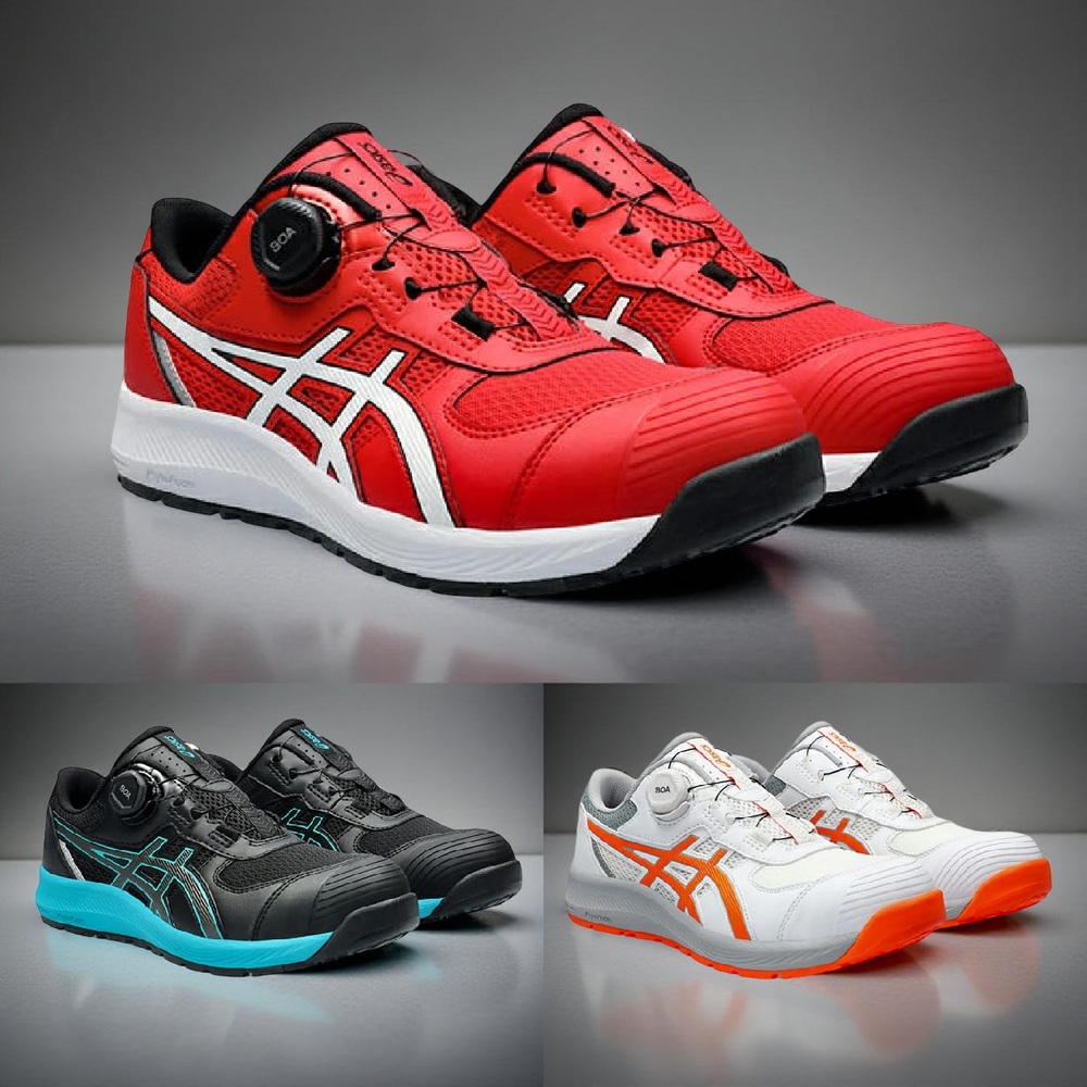 아식스 윈잡 보아 안전 작업화 FCP219 남여공용 1273A092 레드/화이트 250