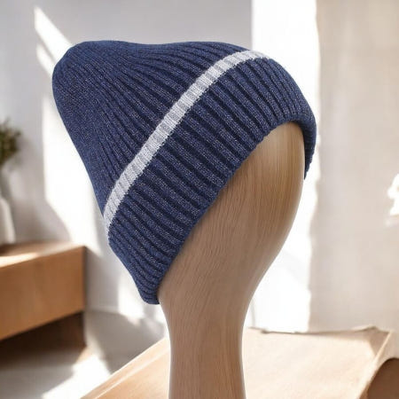 게더릭 기모 니트 비니 (네이비) [AZF213]