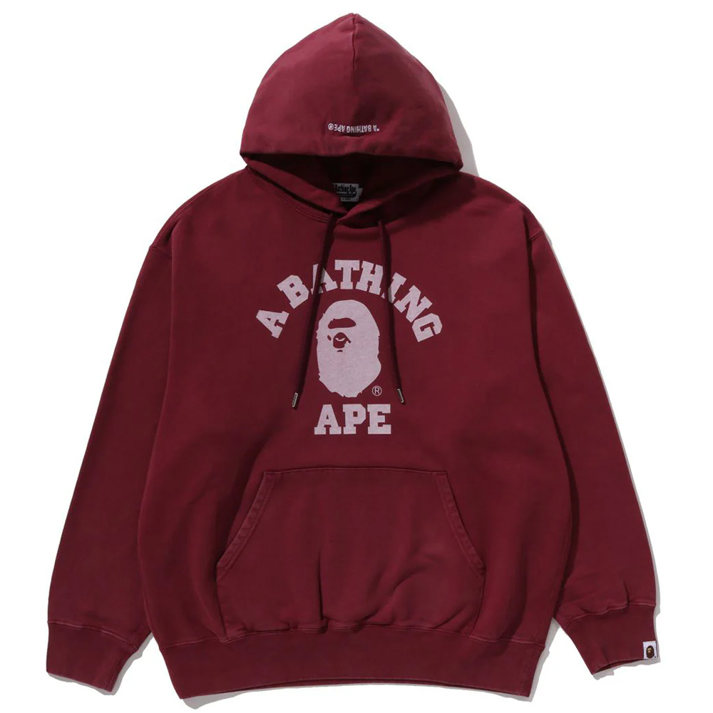 베이프 후드티 GARMENT DYE COLLEGE PULLOVER HOODIE 1L80-114-304 - 상세 이미지 2