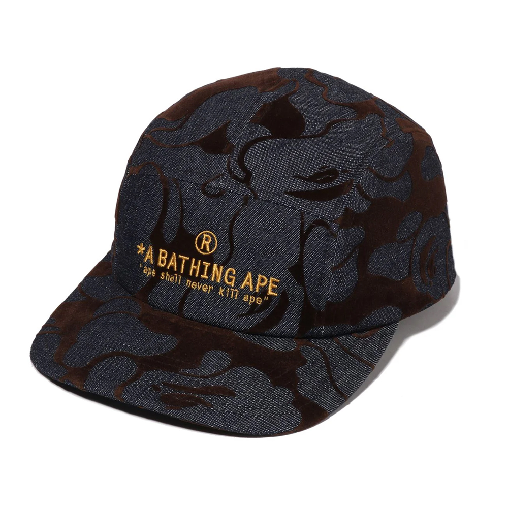 베이프 모자 CAMO FLOCKED DENIM JET CAP 1L80-180-014 - 상품 이미지