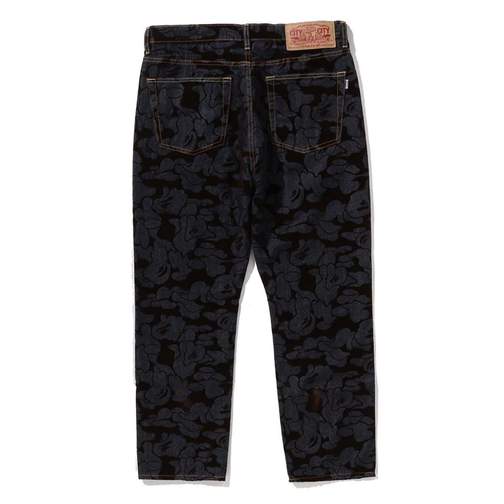 베이프 바지 CAMO FLOCKED RELAXED FIT 13 OZ DENIM PANTS 1L80-150-003 - 상세 이미지 2