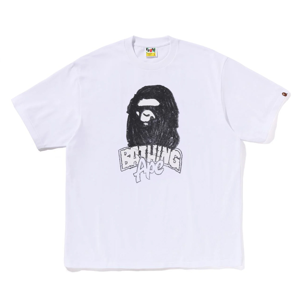 베이프 반팔티 HAND DRAWN APE HEAD RELAXED FIT TEE 1L80-110-333 - 상세 이미지 3