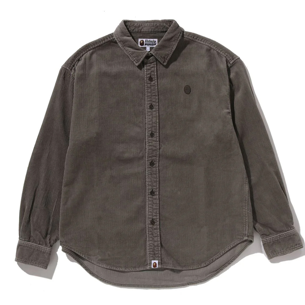 베이프 셔츠 ONE POINT HEAVY WASHED CORDUROY LS SHIRT 1L80-131-306 - 상세 이미지 3