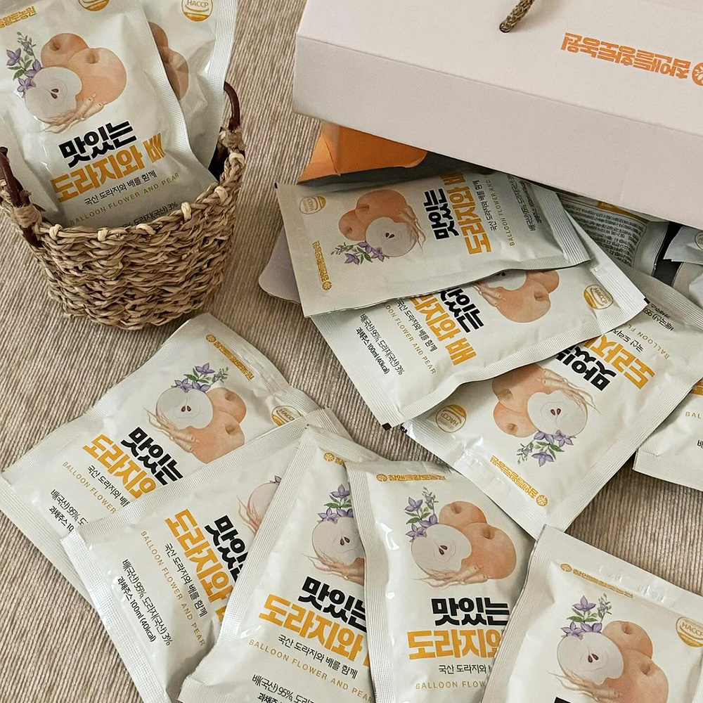 [국산100%/3+1] 참앤들황토농원 맛있는 도라지와 배즙 100ml 30포, 4개 이미지 4