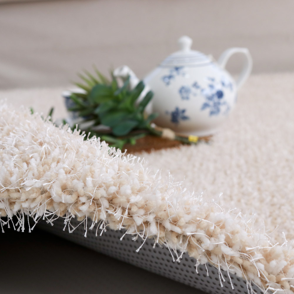 먼지없는 워셔블 장모 온감 러그 대형 거실 침실 원룸 루틴 아이보리, 150x200