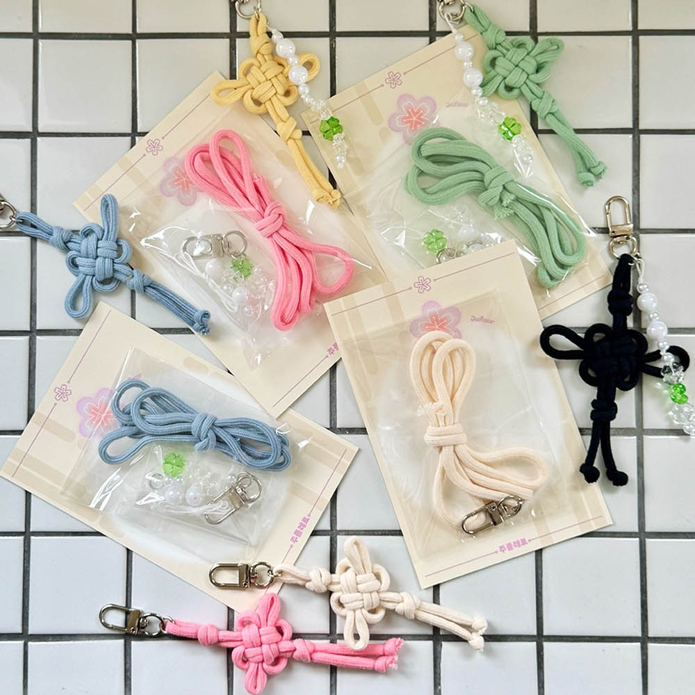 전통 동심결 매듭 비즈 키링 만들기 키트 DIY 공예 끈 세트 12종 외국인 선물 한국 - 상세 이미지 2