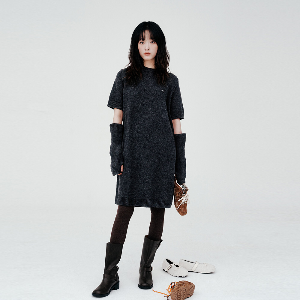 [네이버 단독][쥬시쥬디] 핸드워머+니트원피스(SET) JZOP724D