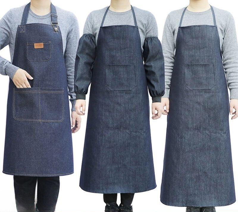 앞치마 목공 방수 특수 작업용 작업장 두꺼운 예초 주방 작업치마 청바지 원예 예초기 데님 85cm 2개 - 상품 이미지