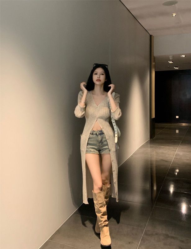 가을 여성용 루즈핏 니트 가디건 자외선 차단 부드러운 착용감 데일리 스웨터 스타일리시한 긴팔 디자인 - 상세 이미지 4