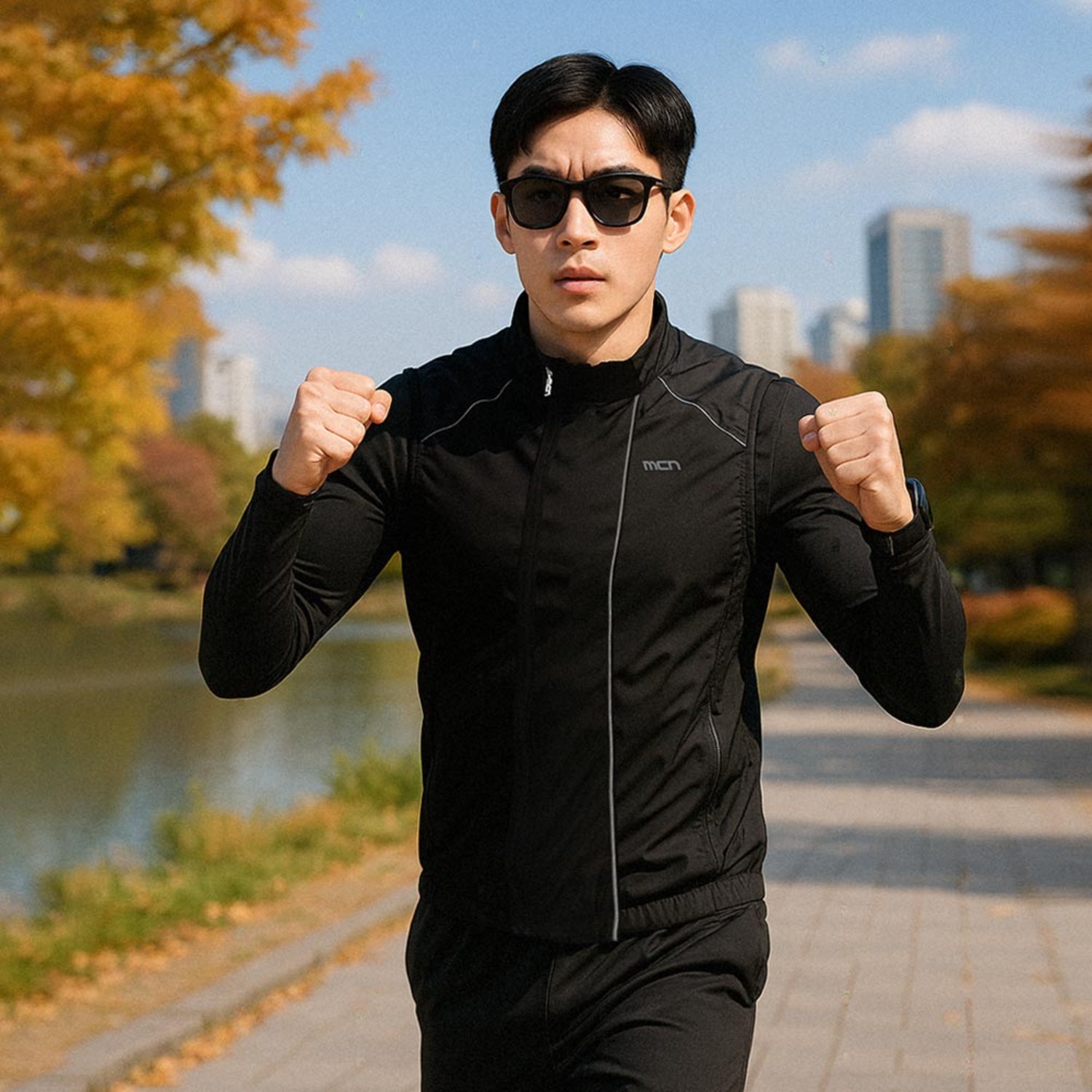 엠씨엔 자전거 러닝 바람막이 질렛 라이딩 방풍 자켓 조끼 이미지 7