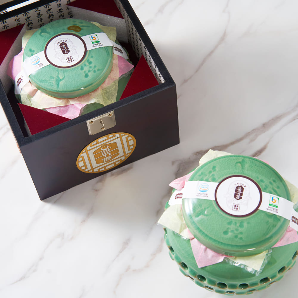 [추석선물세트]소백산 올꿀 천연 아카시아 도자기 목함 선물세트