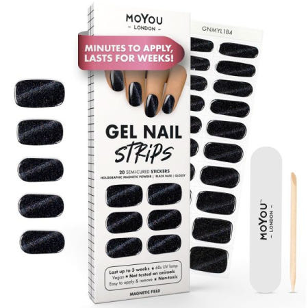 Besuche den MOYOU LONDON-Store [해외]MOYOU LONDON 반 경화 UV 젤 스트립-20 개-살롱 품질의 매니큐어를위한 네일 포일 경화-GlItter Frenzy [B0CNYG25T1]