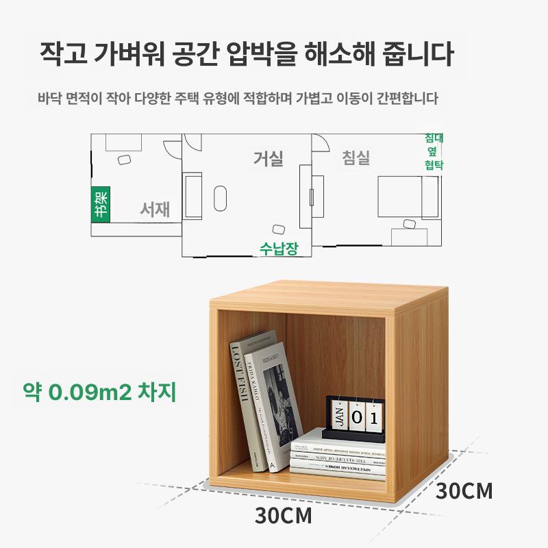 원목 캐비닛 서랍장 보관함 수납 수납함 보관장 캐비넷 서랍 이동식 수납장 문서 정리함 심플모델 실버오크 30x30x30cm - 상세 이미지 3