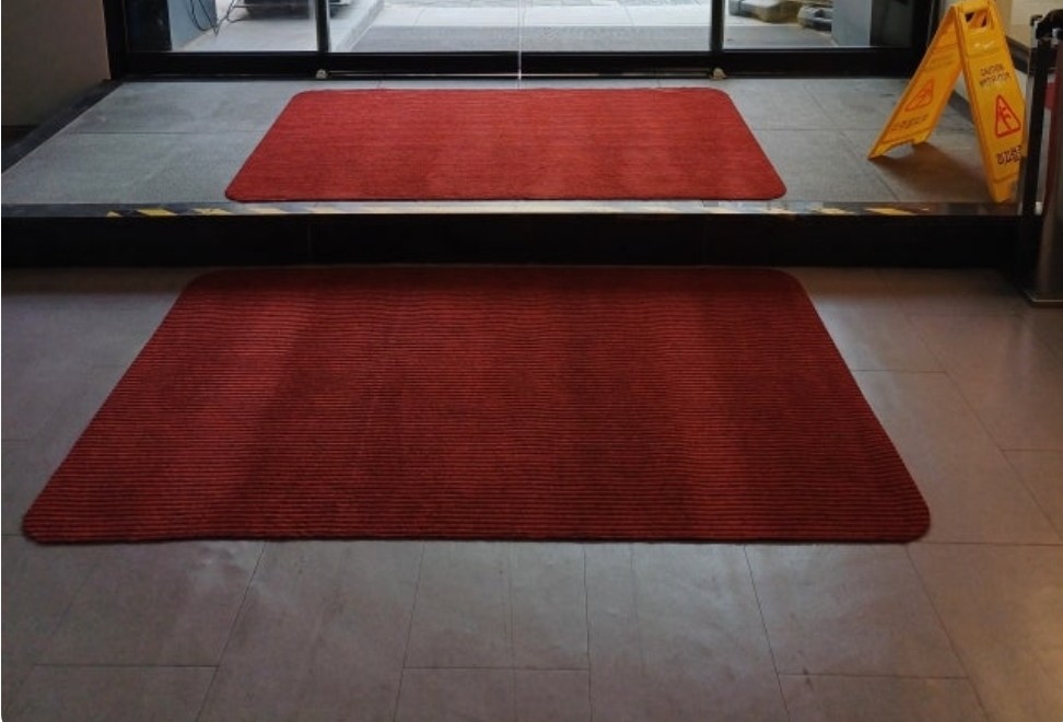 벨벳 레인 매트 테두리형 2장(65cmx90cm) 업소용 발매트 현관 발판 바닥용